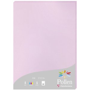 Carta A4 Polline 210g lilla 25 fogli
