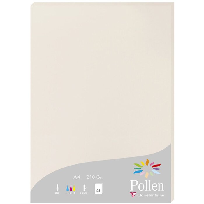 Carta A4 Pollen 210g grigio 25 fogli