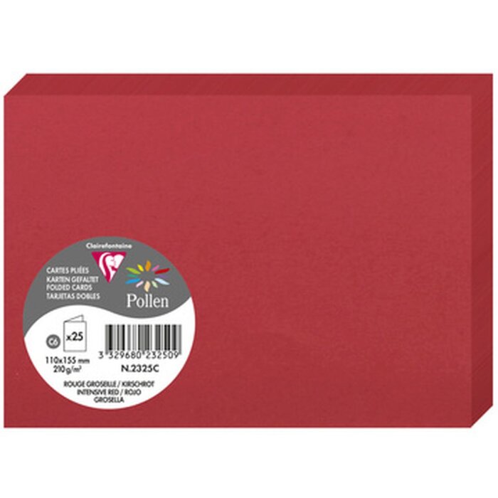 Cartoncino C6 doppio 210g rosso ciliegia