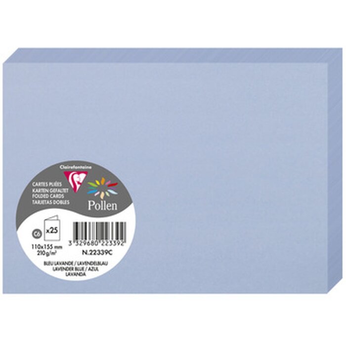 Cartoncino C6 doppio 210g blu lavanda