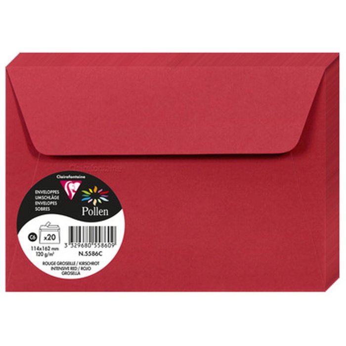 Busta C6 Pollen 120g Rosso ciliegia
