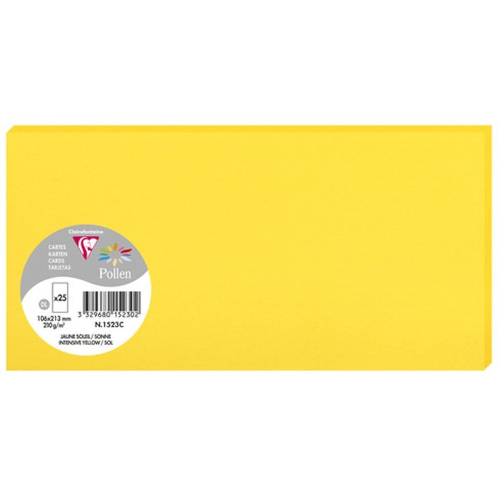 Confezione 25 carte polline, DL 106x213mm, 210g sonne