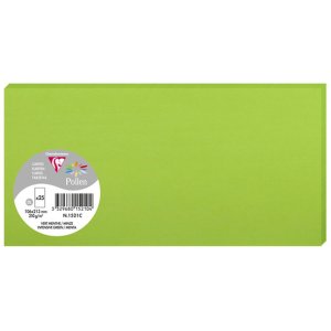 Confezione 25 cartoncini Polline, DL 106x213mm, 210g menta
