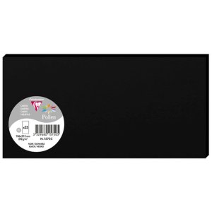 Confezione 25 cartoncini Polline, DL 106x213mm, 210g nero