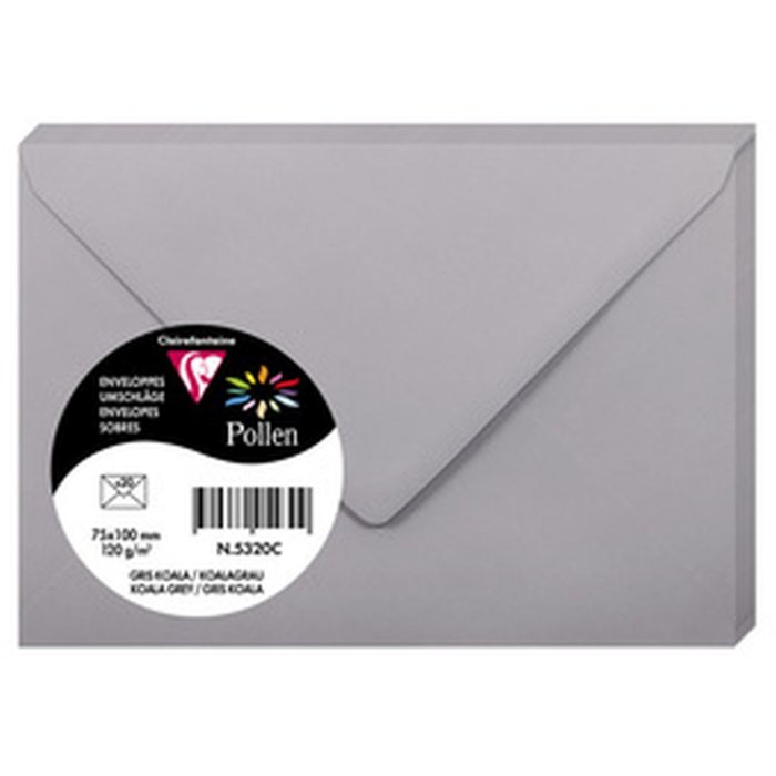Clairefontaine Busta Polline 20 pezzi koalagrau 75x100 mm 120g