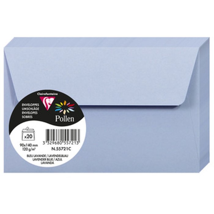 Clairefontaine Busta Polline 20 pezzi blu lavanda 90x140 mm 120g
