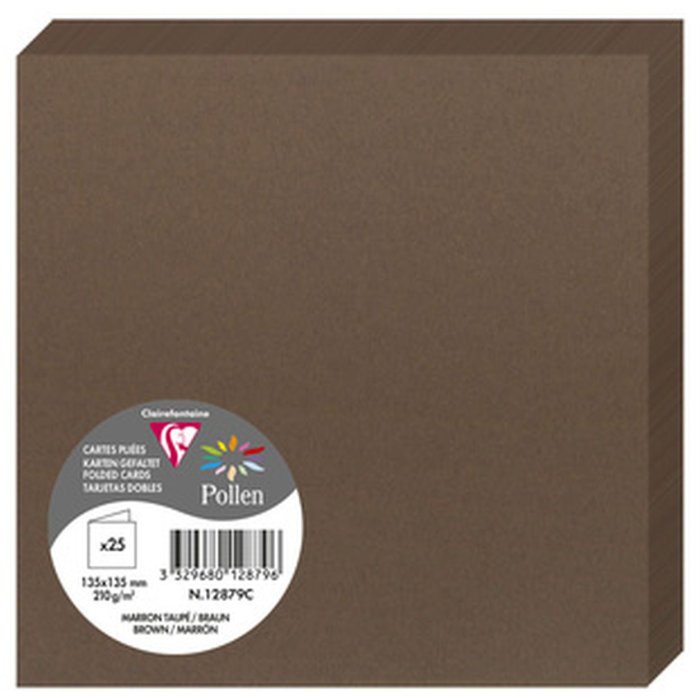 Carta doppia Polline 135x135 marrone