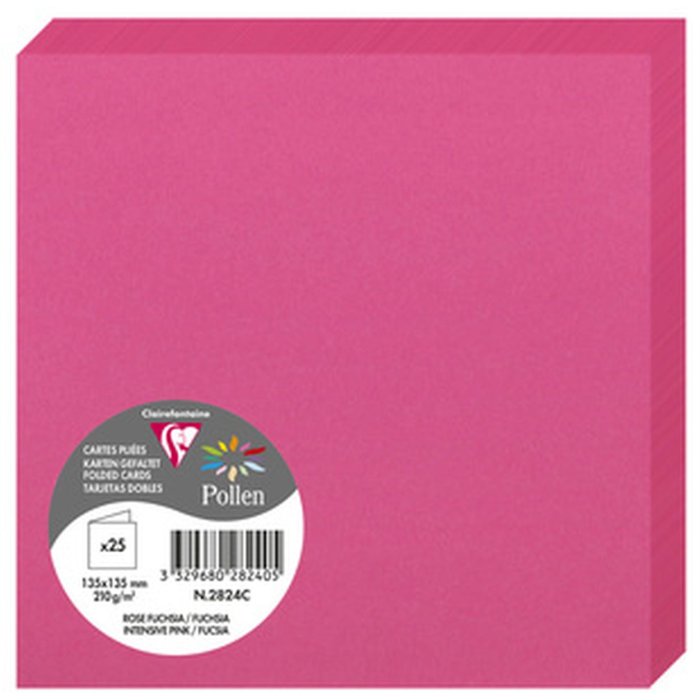 Scheda doppia Polline 135x135 fucsia