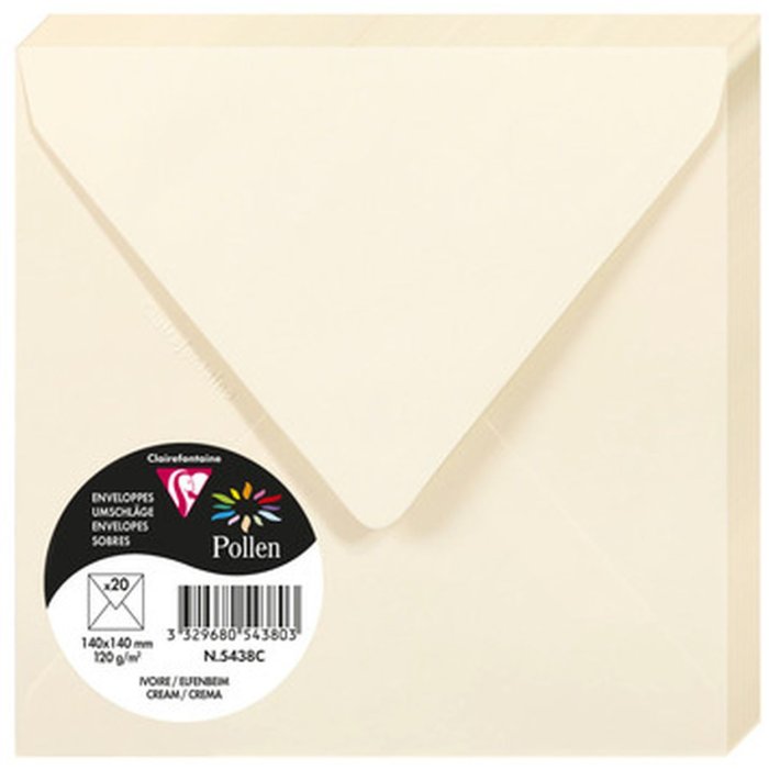 Busta Polline 20 pezzi avorio 140x140 mm 120g