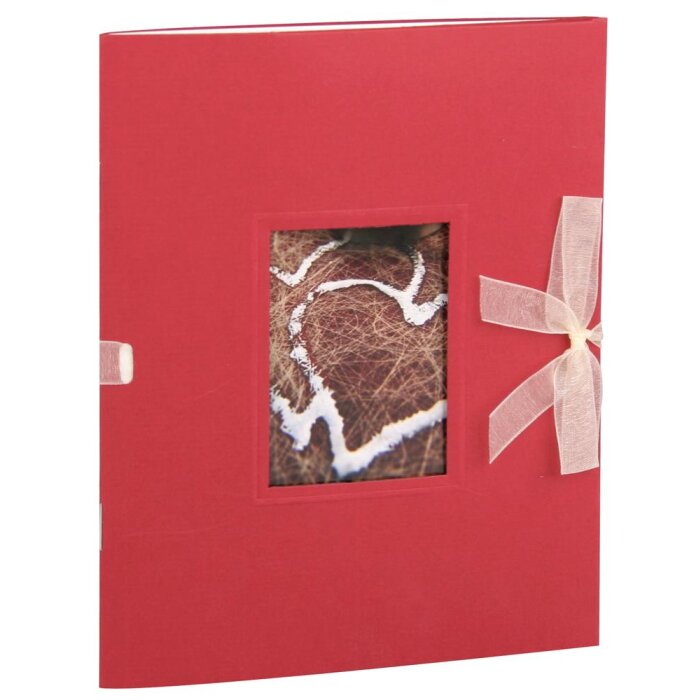 Album tascabile Mandia - rosso a coste