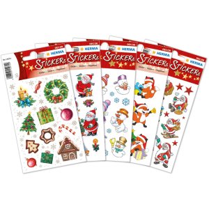 HERMA Divertente Adesivi colorati di Babbo Natale DECOR