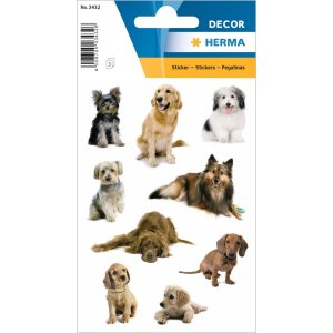 carino cane adesivi razze diverse da decorazione