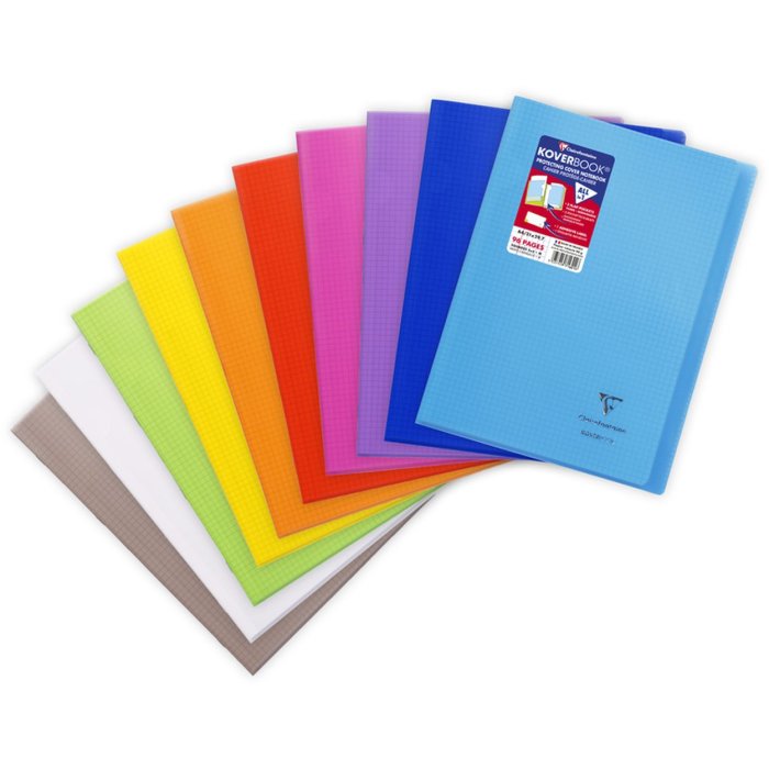 Koverbook PP Clairefontaine, DIN A4, 48 fogli, 90g, quadrato