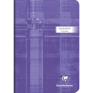 Quaderno di vocabolario A5 foderato con 2 righe centrali
