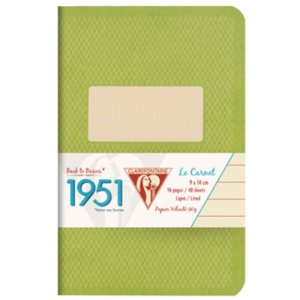 Taccuino Clairefontaine 1951, 9x14cm, 48 fogli, rigato Verde