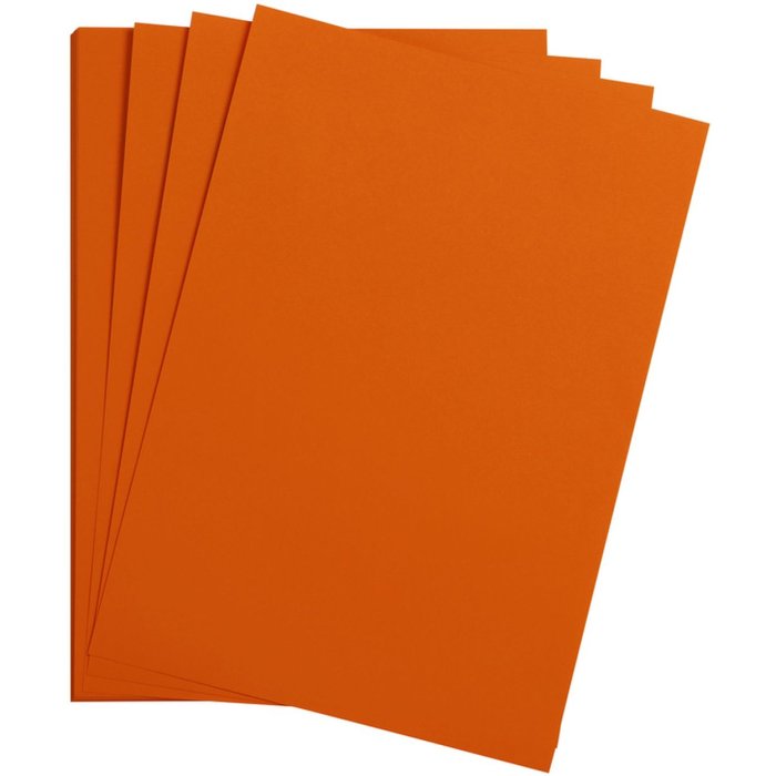25 fogli di carta colorata A4 rosso-arancio