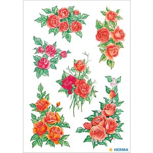 adesivi herma romantici bouquet di rose della serie decor