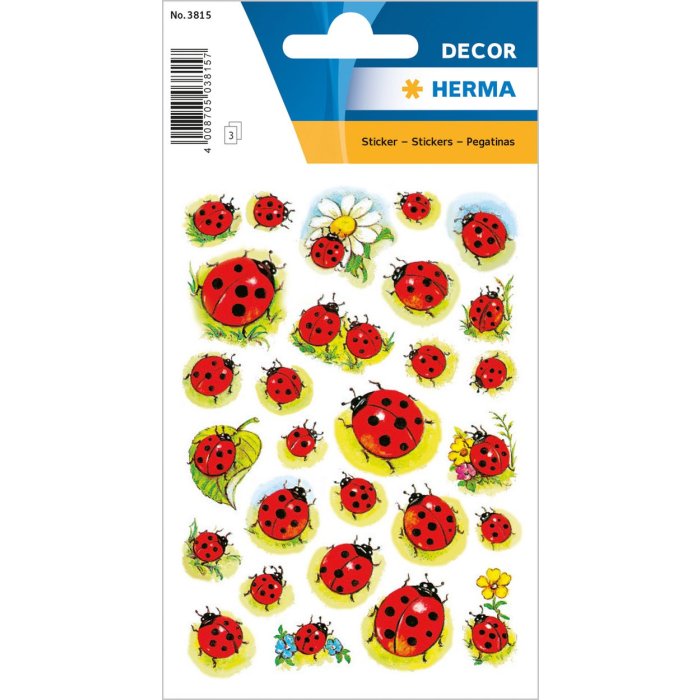 Coccinelle carine con fiori per decorazione