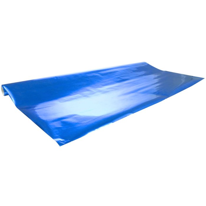 Rotolo di carta di alluminio, colorata su un lato, 2x0,70m, 80g - blu scuro