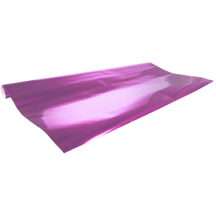 Rotolo di carta di alluminio, colorata su un lato, 2x0,70m, 80g - rosa