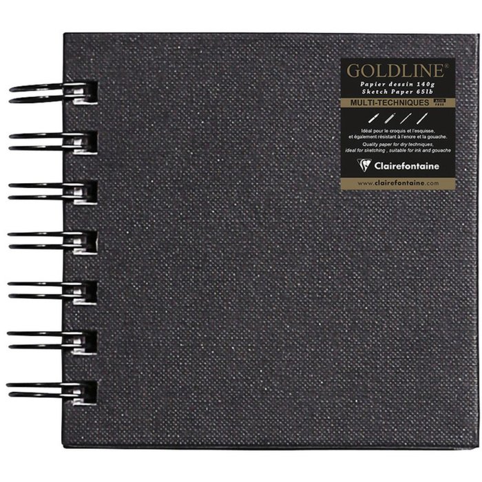 Sketchbook quadrato Goldline, 10x10cm, 140g - Nero