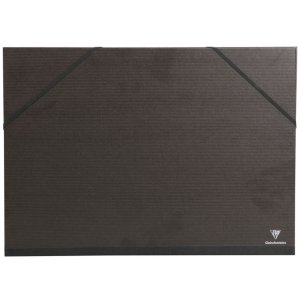Astuccio da disegno KRAFT VERGÉ nero per formato A4
