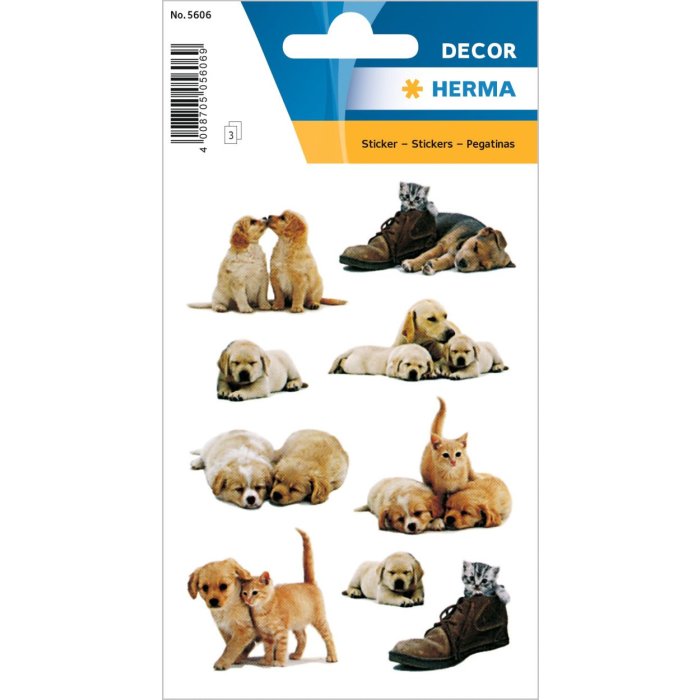 carino decorazioni cane cuccioli 3 fogli