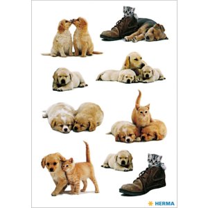 carino decorazioni cane cuccioli 3 fogli