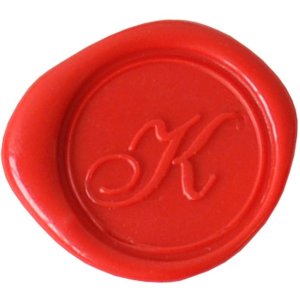 Sigillo rotondo con impugnatura in legno K italic