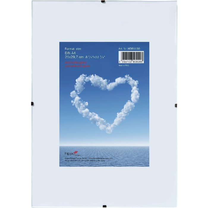 Clip frame 30x30 vetro antiriflesso