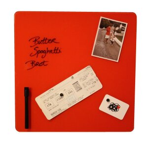 DRY ERASE lavagna magnetica in vetro 38x38 cm rosso