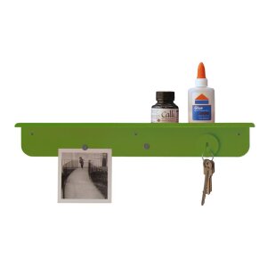 Mensola magnetica da parete SHELFLIFE in colore lime