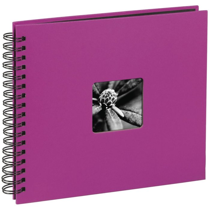 Album a spirale Hama Fine Art rosa 28x24 cm 50 pagine nere