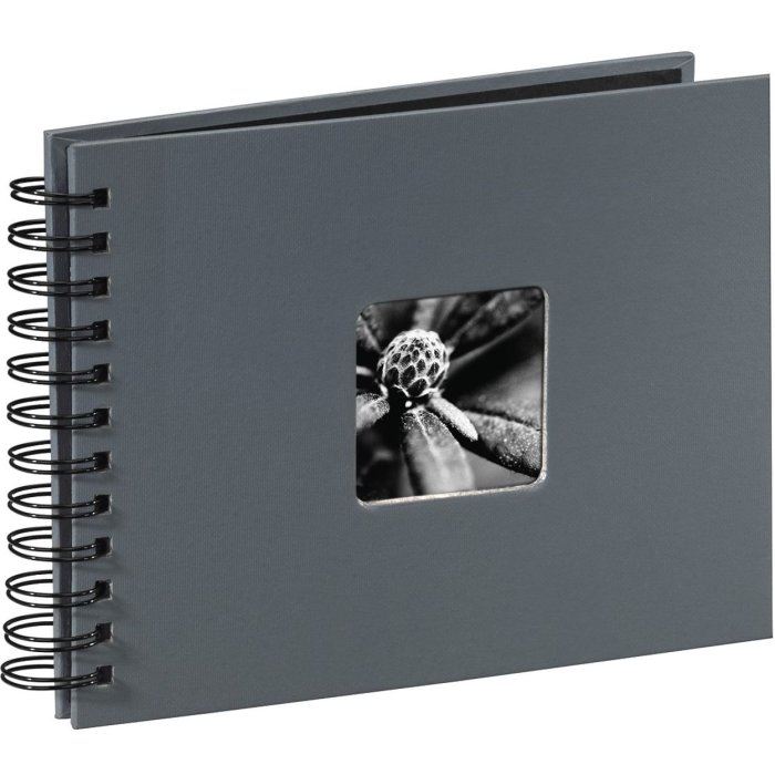 Album piccolo a spirale Fine Art 24x17 cm grigio