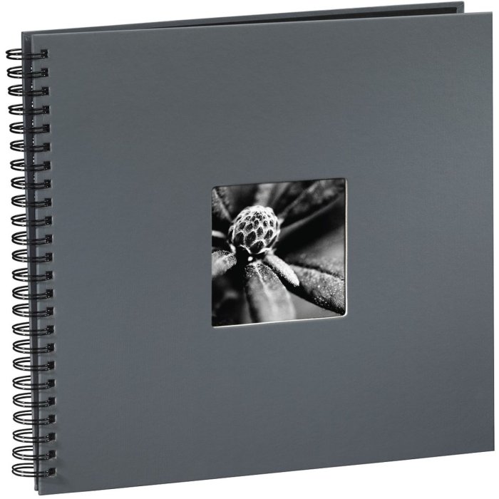 Hama Spiral Album Fine Art grigio 36x32 cm 50 pagine nere