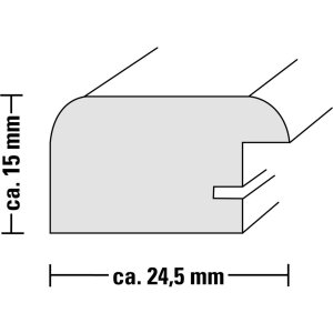 Hama cornice in legno Riga 10x15 cm arancione