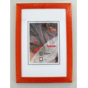 Hama cornice in legno Riga 10x15 cm arancione