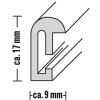 Hama Cornice di plastica Siviglia 10x15 cm grigio