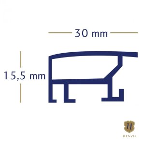 Cornice 40x50 in alluminio con passe-partout nero Lucerna