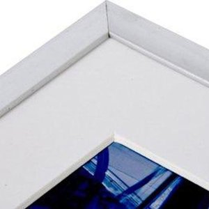 Henzo Cornice in alluminio Portofino 10x15 cm argento con passe-partout 7x10 cm