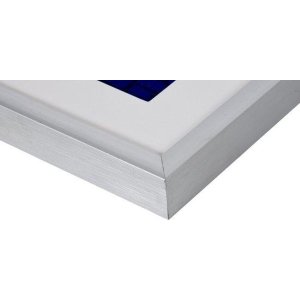Henzo Cornice in alluminio Portofino 10x15 cm argento con passe-partout 7x10 cm