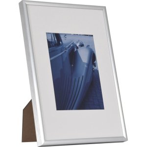 Henzo Cornice in alluminio Portofino 20x30 cm argento con passepartout 13x18 cm