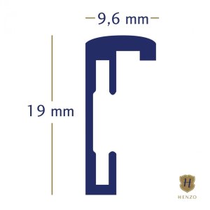 Henzo Cornice in alluminio Portofino 20x30 cm argento con passepartout 13x18 cm