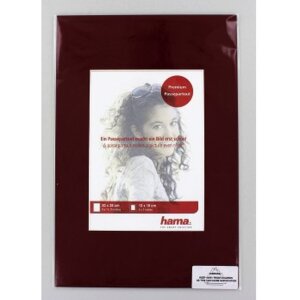 Passepartout 20x28 cm - 13x18 cm rosso mattone