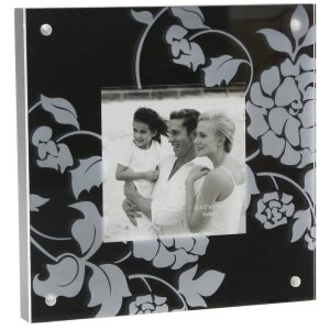 Cornice Mahan per 1 foto 9x9 cm - nero