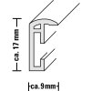Madrid cornice di plastica 30x40 cm argento