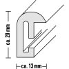 Cornice in plastica Sevilla 50x70 cm bianco