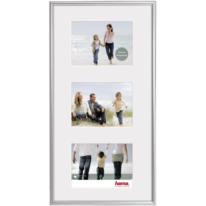 Cornice Madrid 3 foto 10x15 cm argento