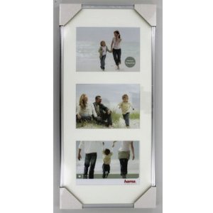 Cornice Madrid 3 foto 13x18 cm argento