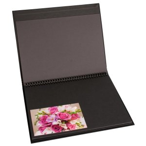 HNFD Album fotografico BELDA Lino nero 22x29,7 cm 30 pagine nere